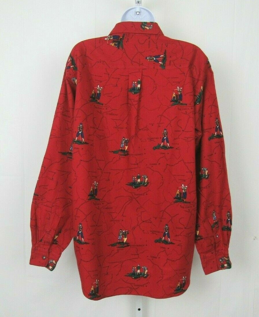 VTG 1980s KENNETH GORDON MEN’S SIZE LARGE GOLF SHIRT ST. ANDREWS UNITED KINGDOM