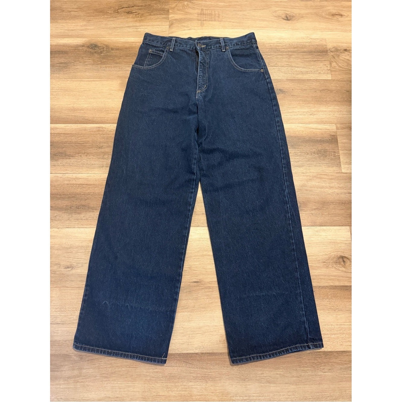 Vintage Solo Semore Baggy Denim Dark Wash Jeans 34×32 Made In USA 22″ Leg