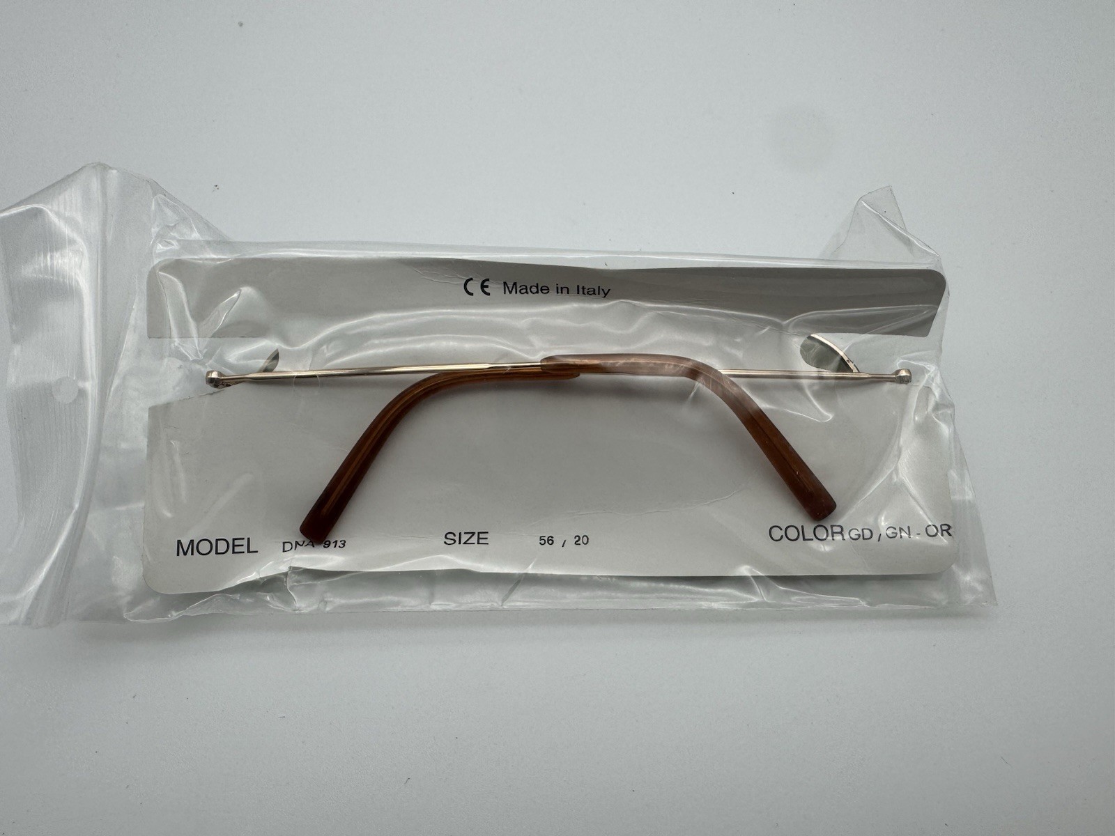 DNA by MODO 913 Sunglasses Gold Frame Green Orange Lenses NOS w/ Case