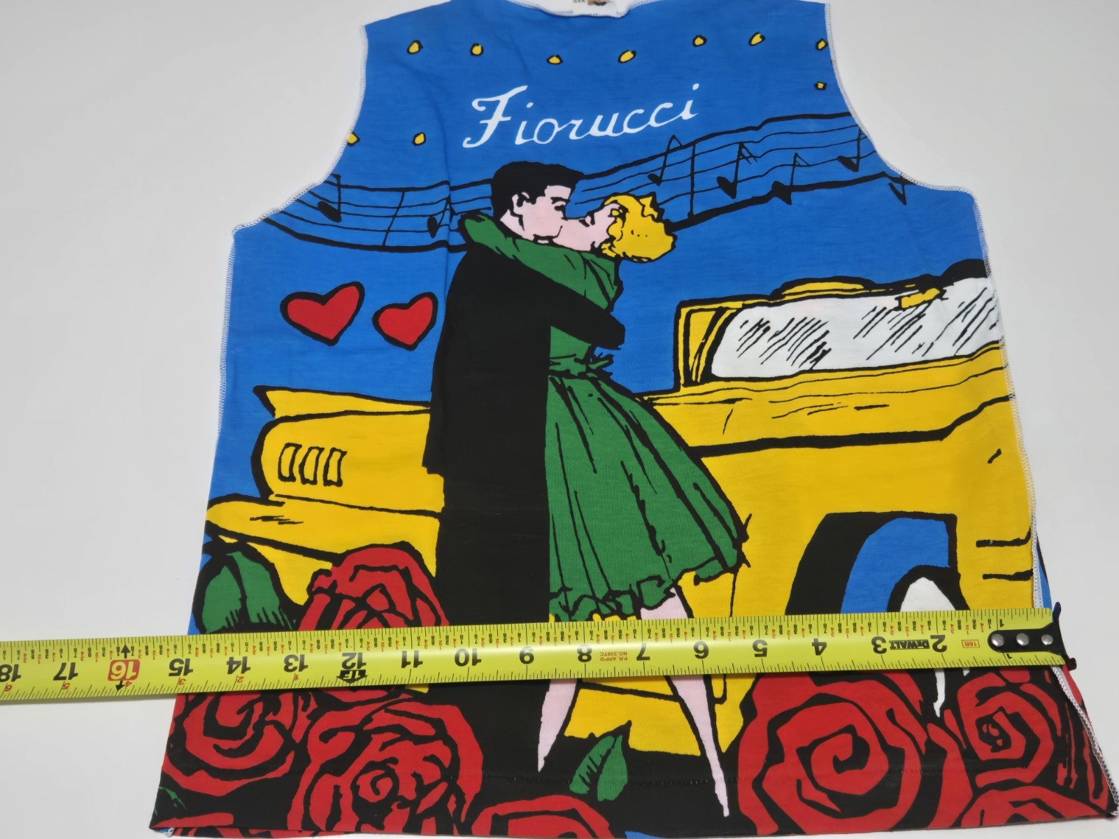 FIORUCCI RARE VTG 80s WOMEN’S NEW WAVE ITALIAN FASHION POP ART “AMORE” T-SHIRT
