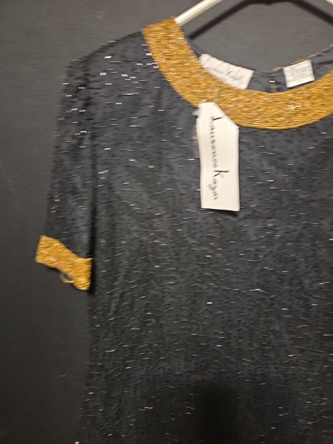 laurence kazar beaded top vintage Large New With Tags 2002