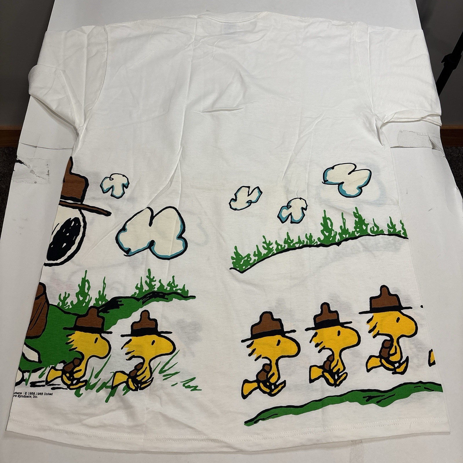Vintage Jerzees Boy Scout Troop Snoopy USA Men’s Shirt Large 2 Sided