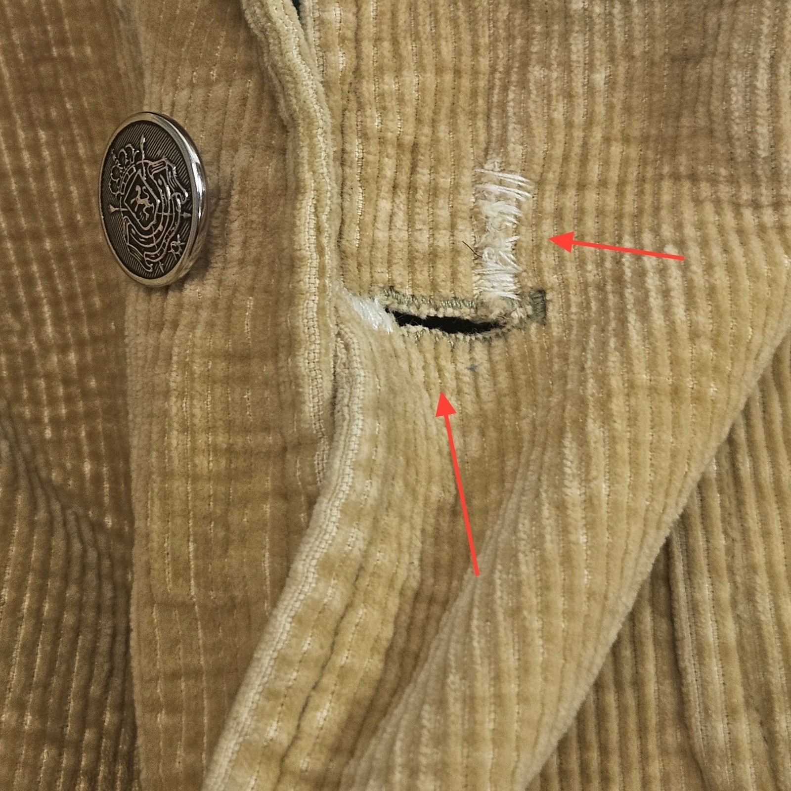 Vintage 60s Eddie Bauer Corduroy Jacket Mens L Tan Safari Americana Outdoor USA