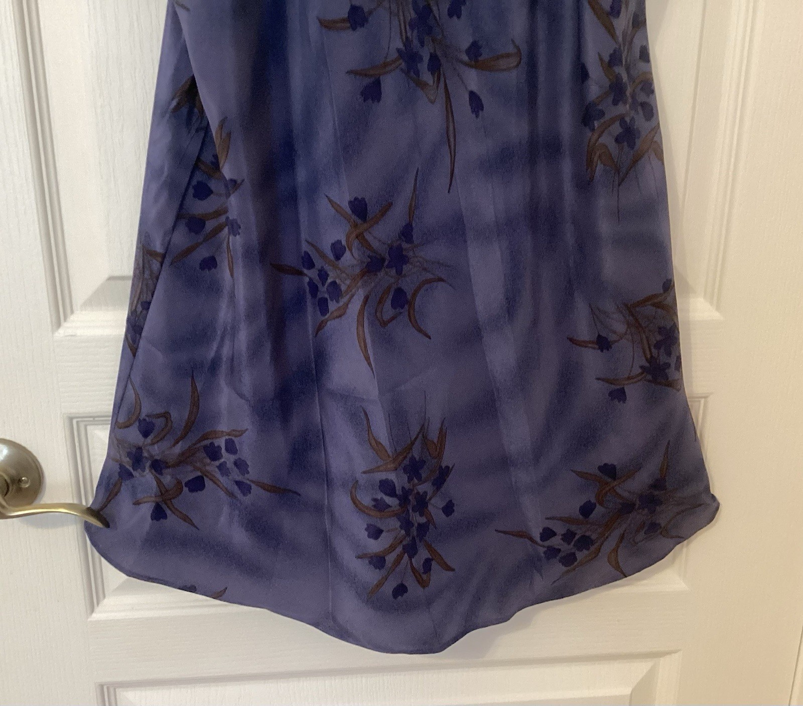 VTG Contessa di Roma Satin Robe Nightgown Set XL NWT Purple Floral Kimono 90’s