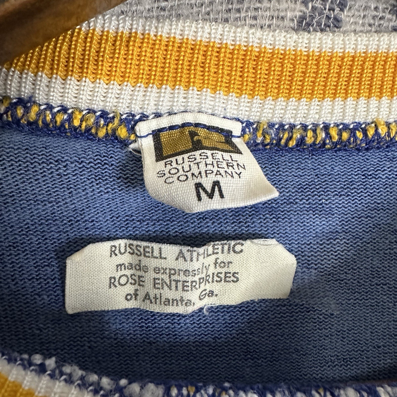 Vintage 60s Russell Athletic Durene Jersey Shirt College Delta Made In USA Rayon