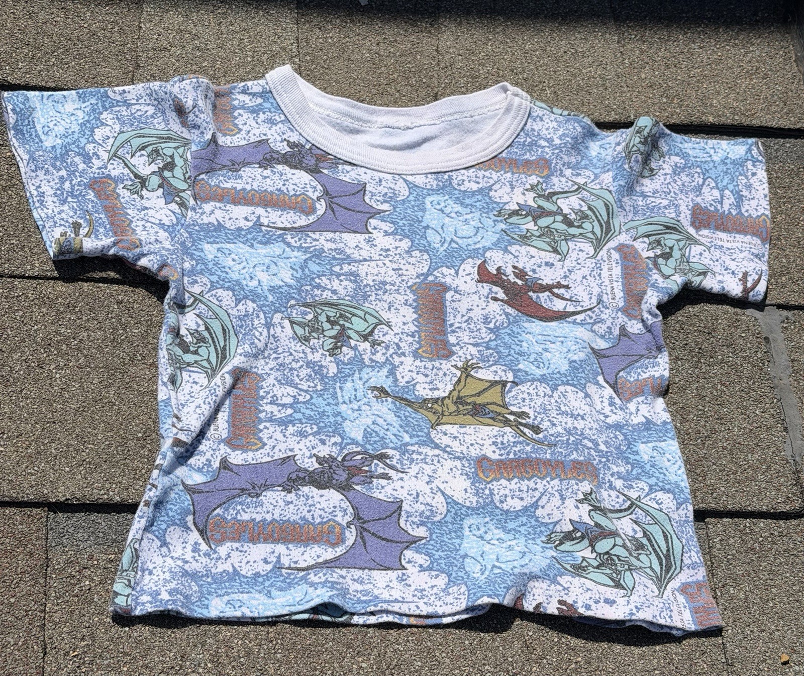 Disney Gargoyles 1990s Vintage Tee Shirt Kids Size 5 Years