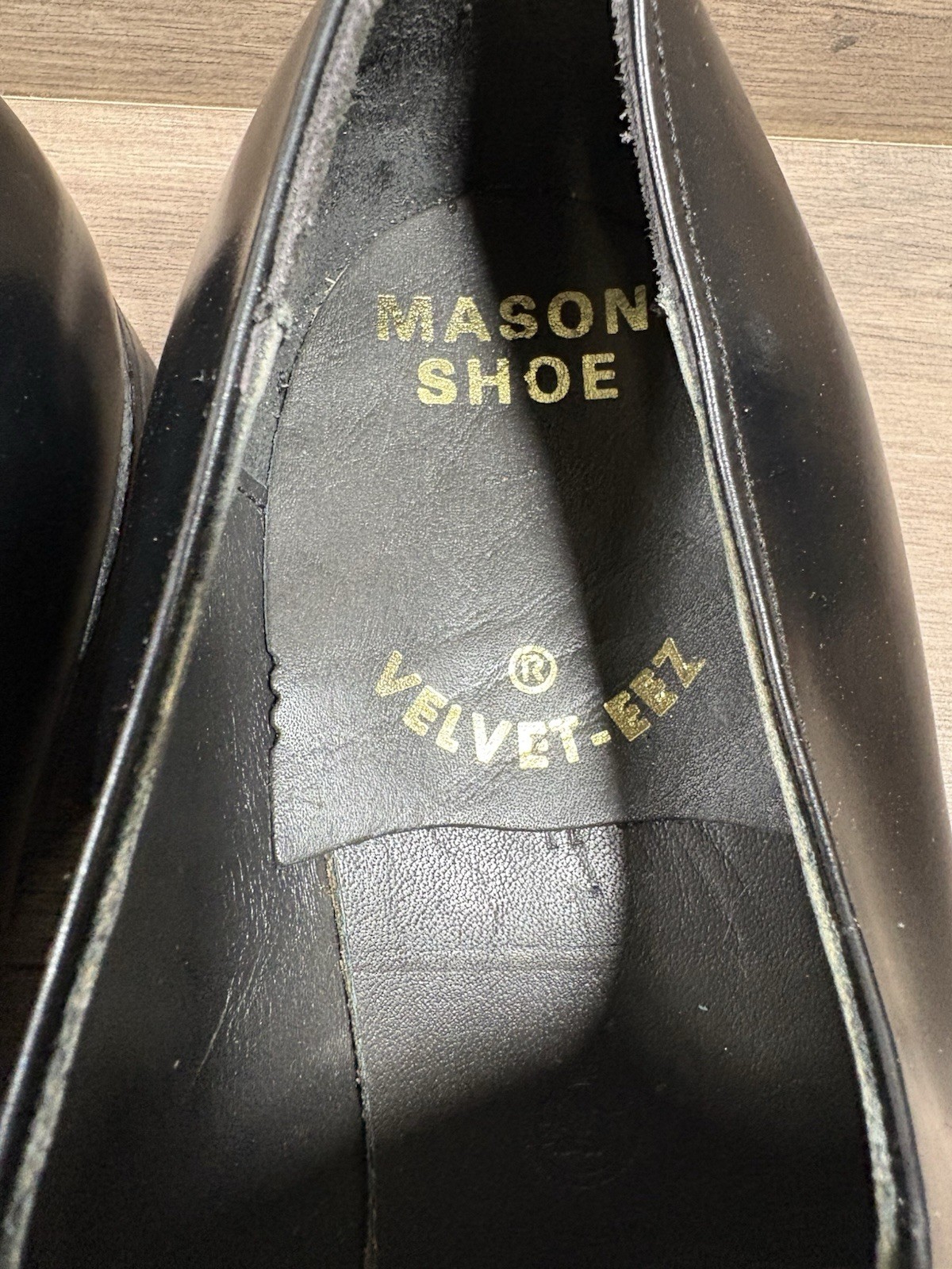 Mason Shoe Company Black White Loafers 1970s 2 Tone Disco Shoes Mens Size 11.5 E
