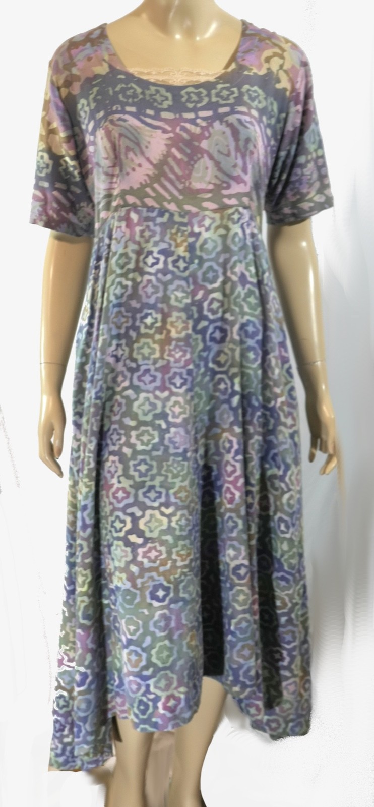 Vintage 80s 90s Winter Sun Ecuador Boho Cottagecore Prairie Maxi Dress L