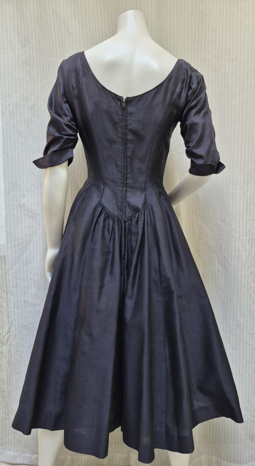 Vintage 1950s GIGI YOUNG Blue Fit n Flare Dress – Size S – EUC