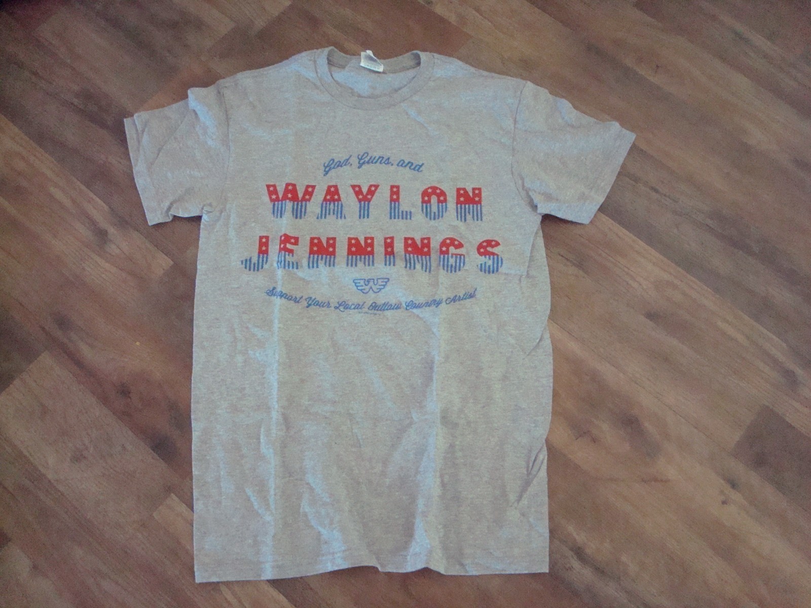 WAYLON JENNINGS GOD GUNS 2012 NEW SHIRT Y2K DEADSTOCK VINTAGE ST5