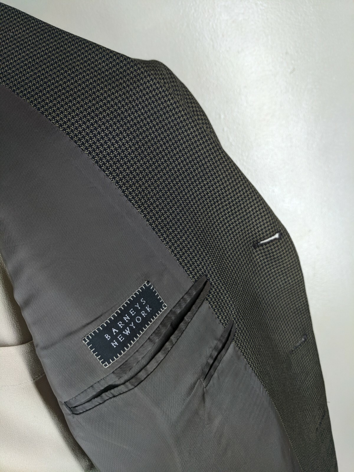 Canali Vintage Made In Italy Silk & Wool Blazer 3 Btn Side Vents US Size 46 Reg
