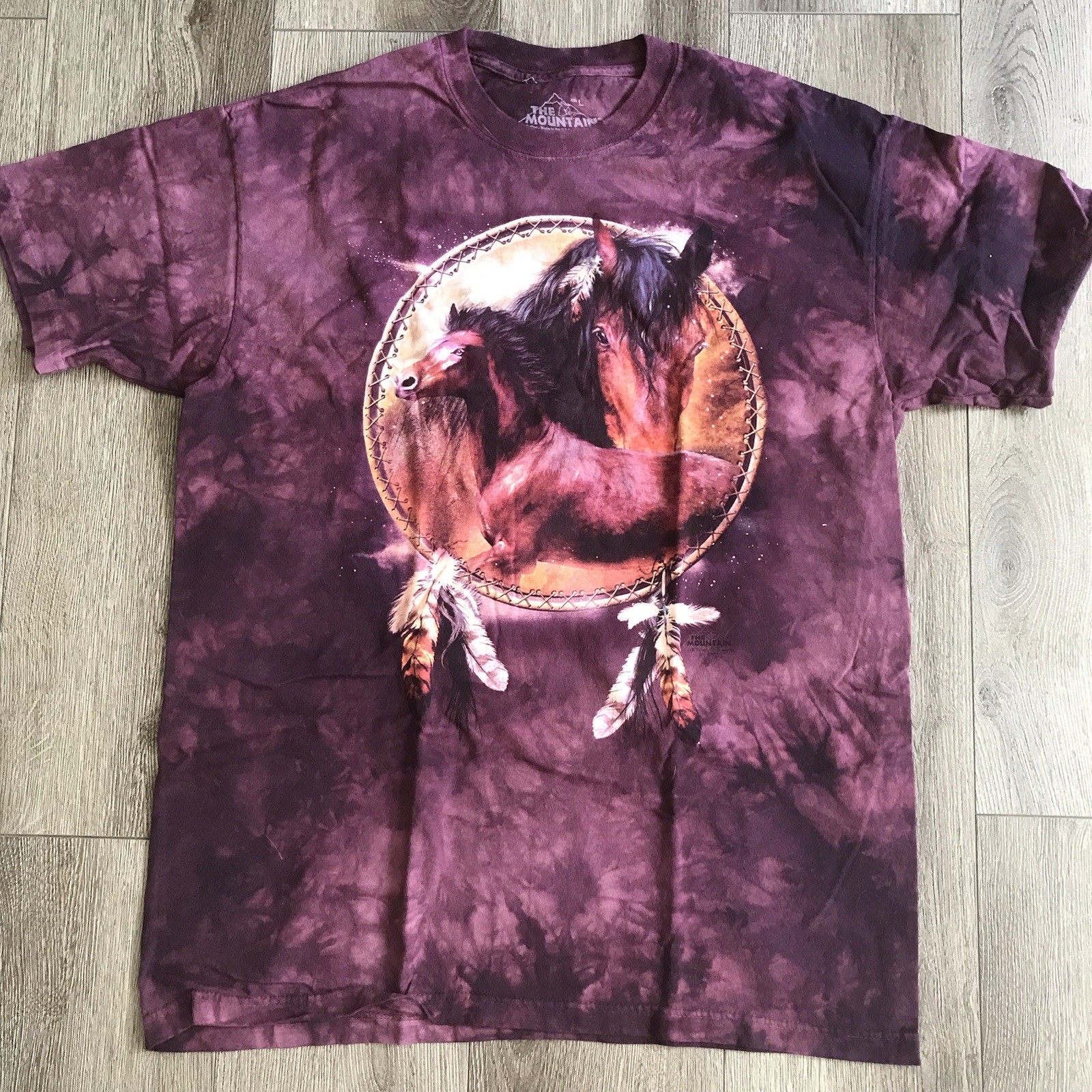 The Mountain Purple Horses Tie-dye Y2K