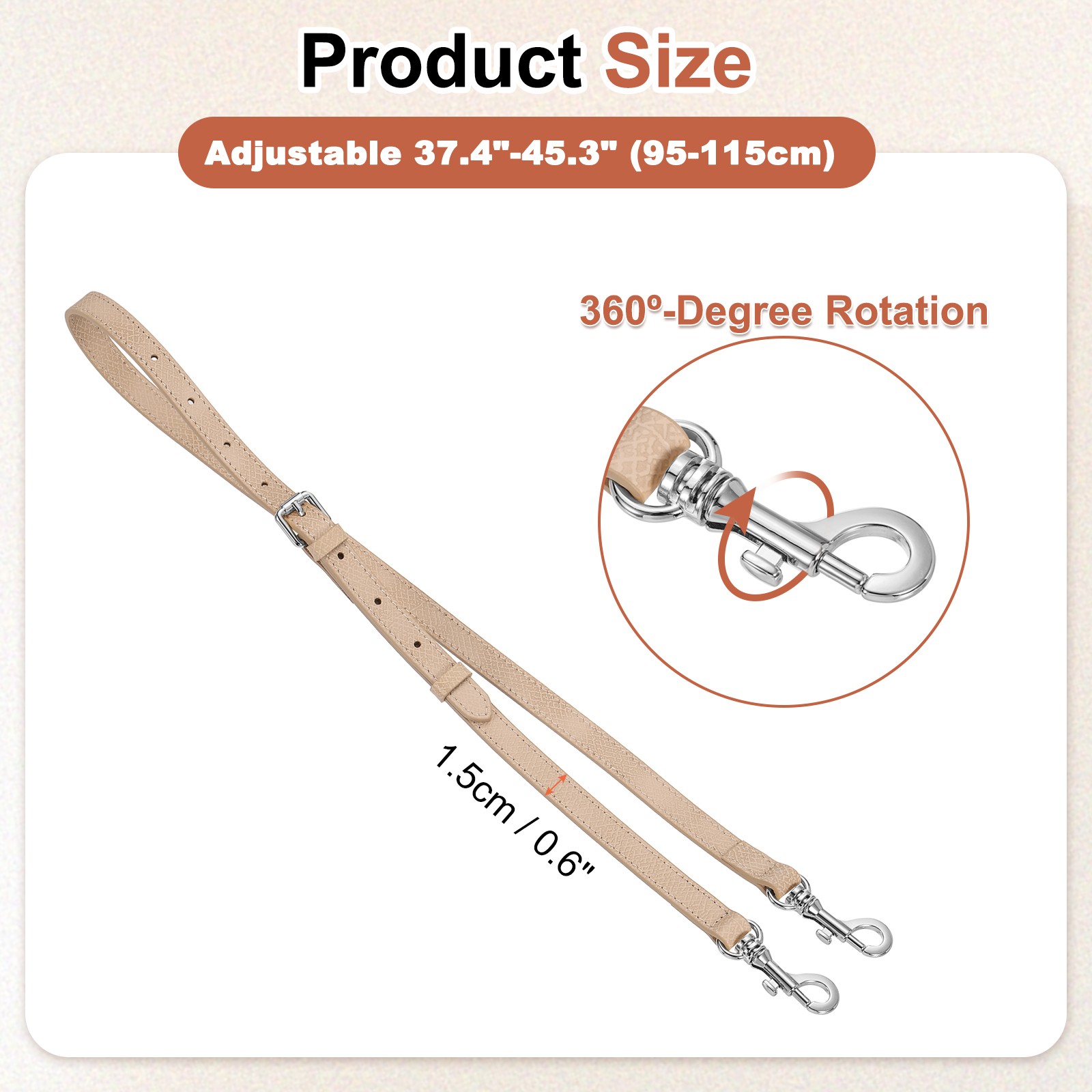 Bag strap 95-115cm, lotus pink, silver buckle
