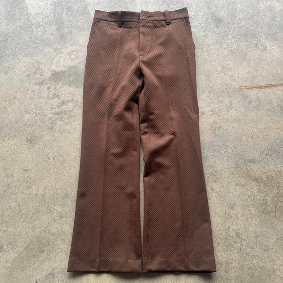 Vintage brown flared wide leg trouser pants 32″ waist