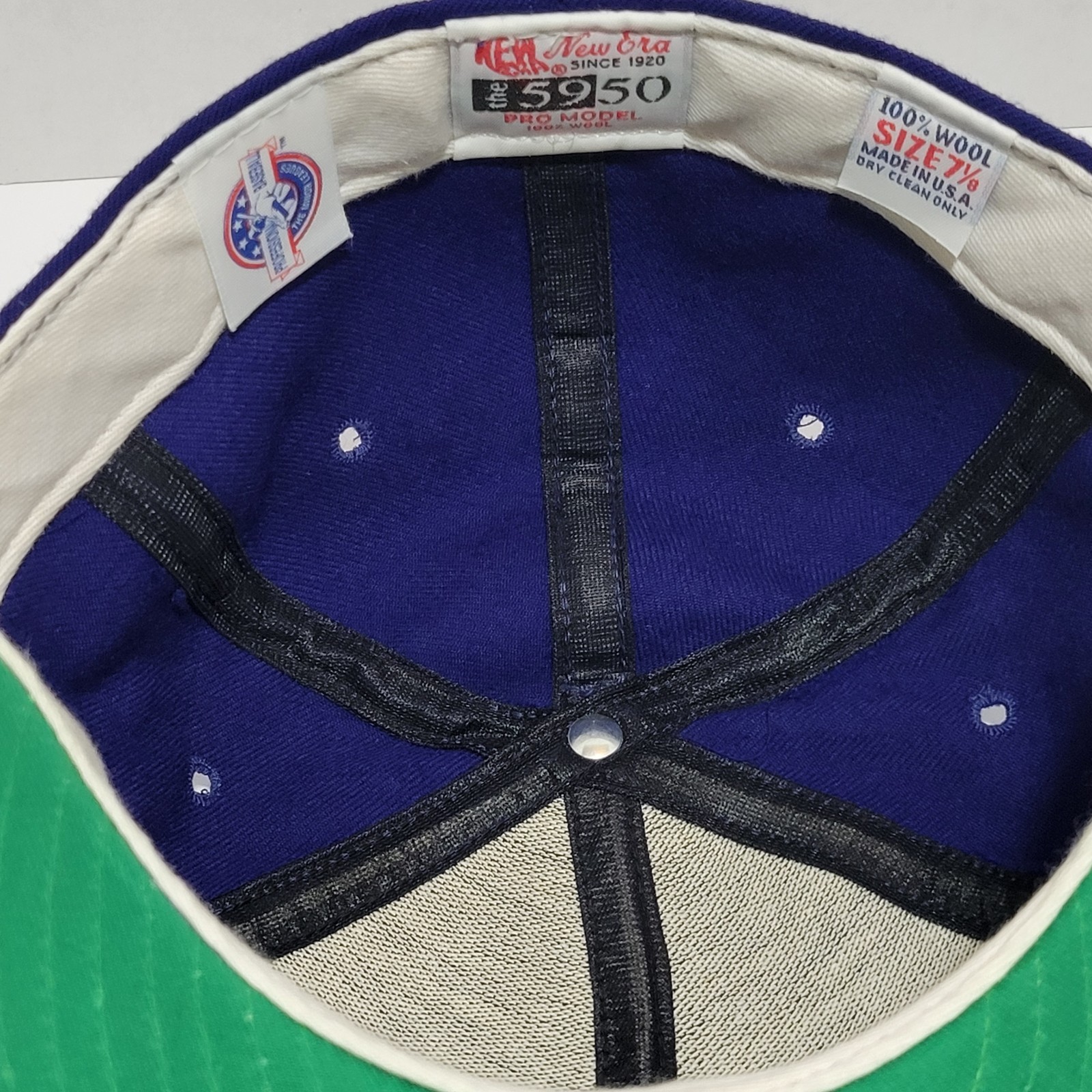Vintage 90s Durham Bulls MLB Minor League Wool Baseball Hat Sz 7 1/8 New Era USA