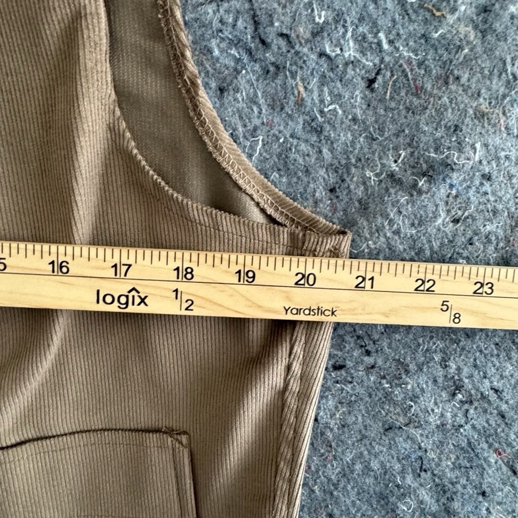 Vintage Harris Slacks Corduroy 2 Piece Set Vest Pants Tan 70s 80s Suit Mens M L