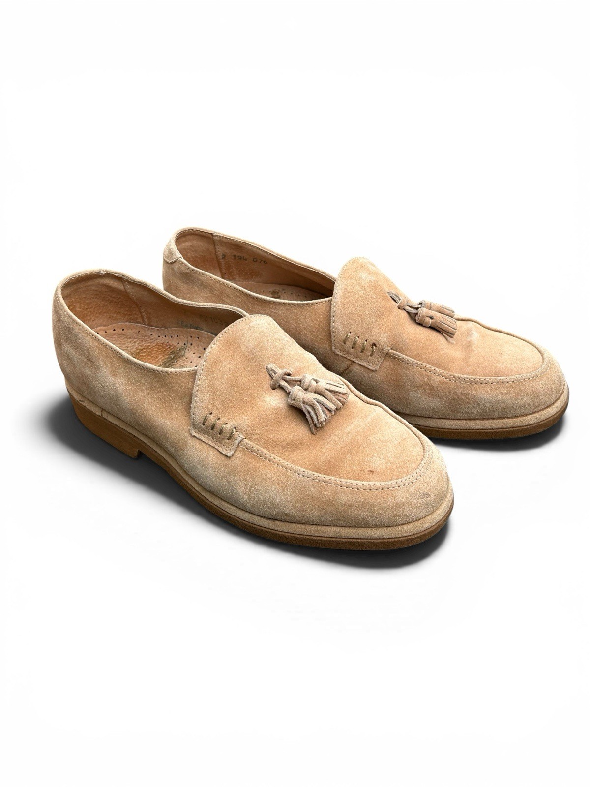 VTG Men’s Suede Tassel Loafers 1970’s McGregor Size 8 Tan Made In Poland Unisex