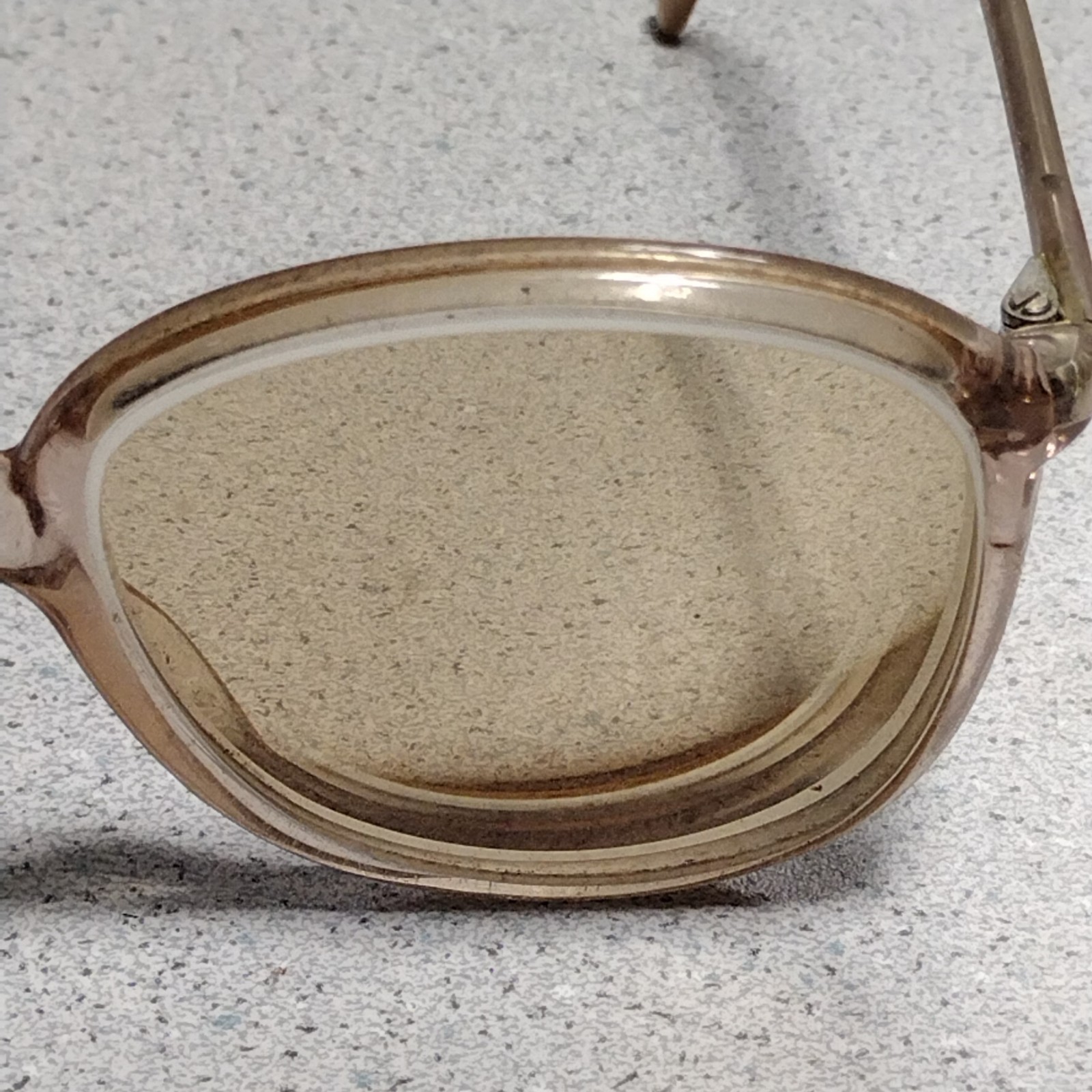 Vintage Luxottica Stacey Glasses Italy FRAMES ONLY 70s 80s Roselite Oversized