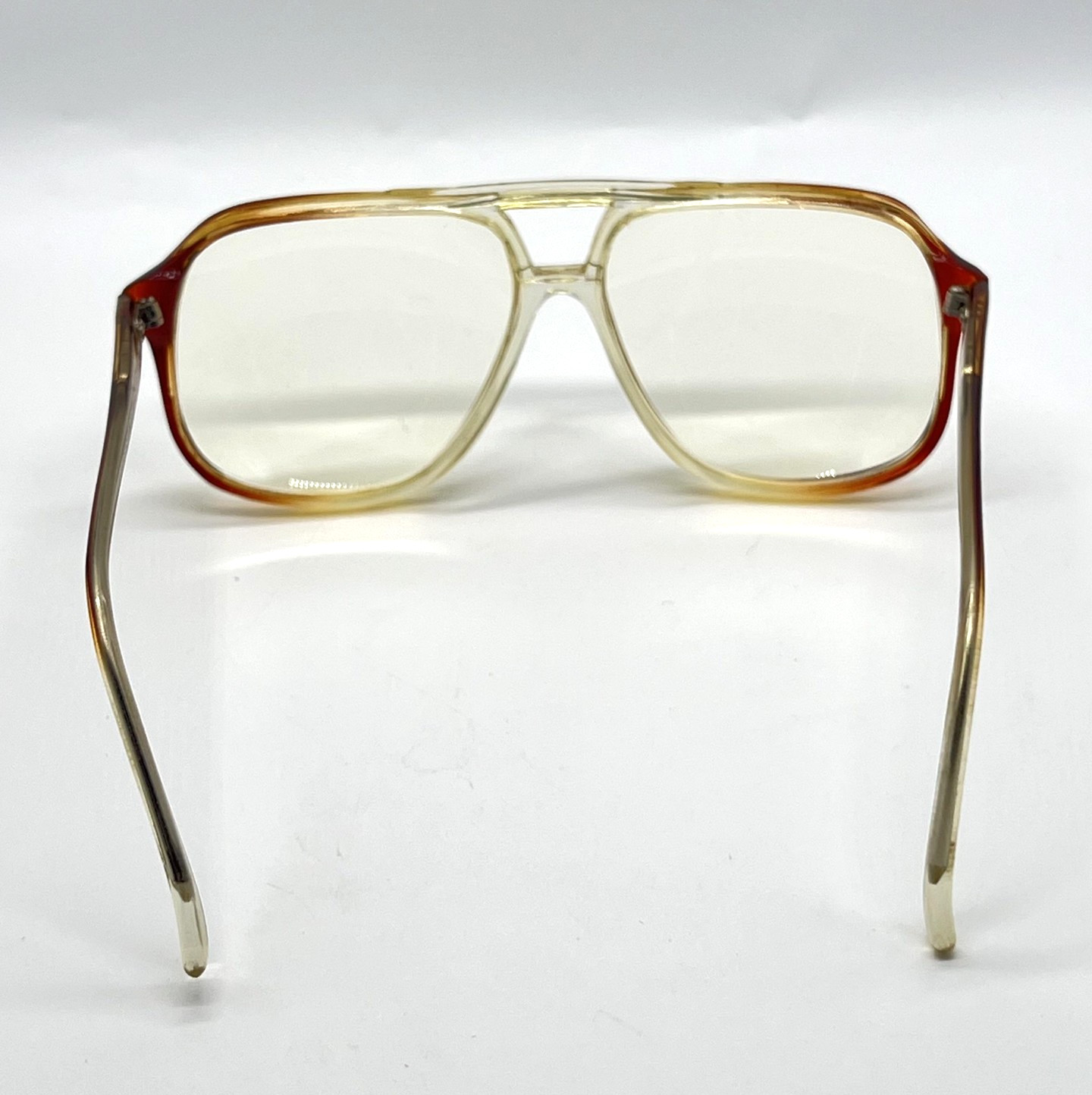 Vintage Zimco Kennedy Aviator Eyeglasses Frames Brown Fade 58-16-145