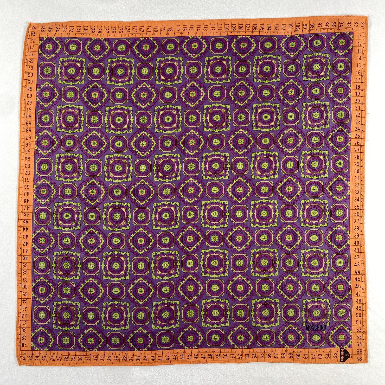 Vintage Moschino Handkerchief Pocket Square Bandana Neckerchief
