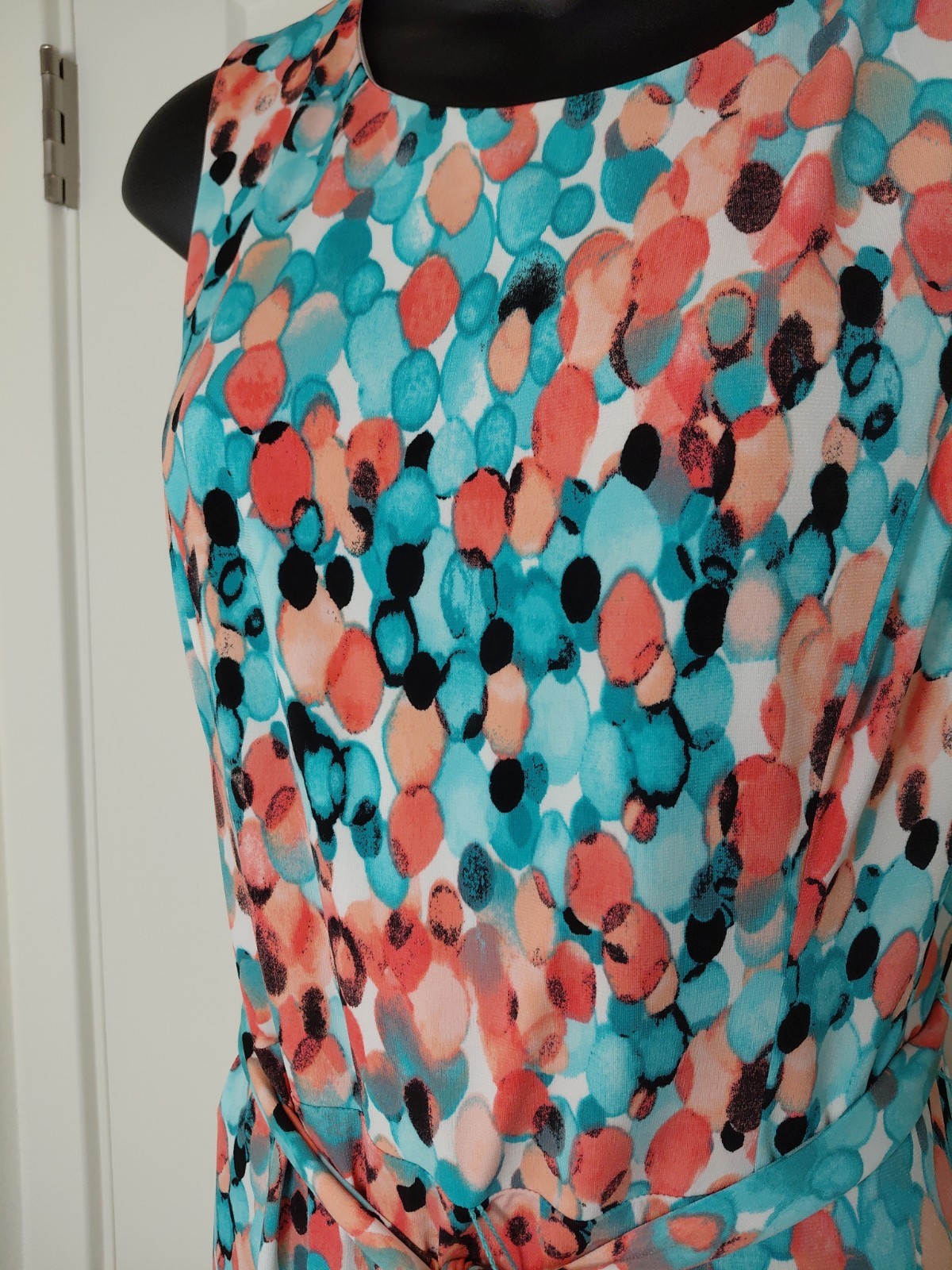 Black Label by Evan-Picone Women’s Pink Floral Twist Front Dress Size 8. Org $86