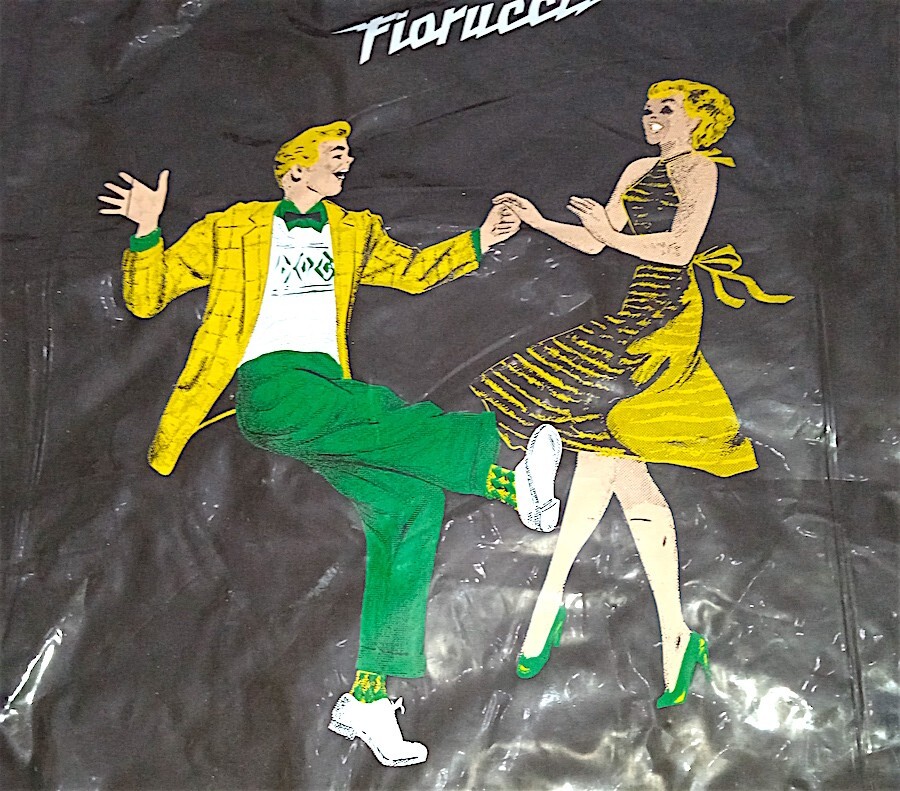 FIORUCCI 70s italy rock n roll bag maxi plastic shopper rare