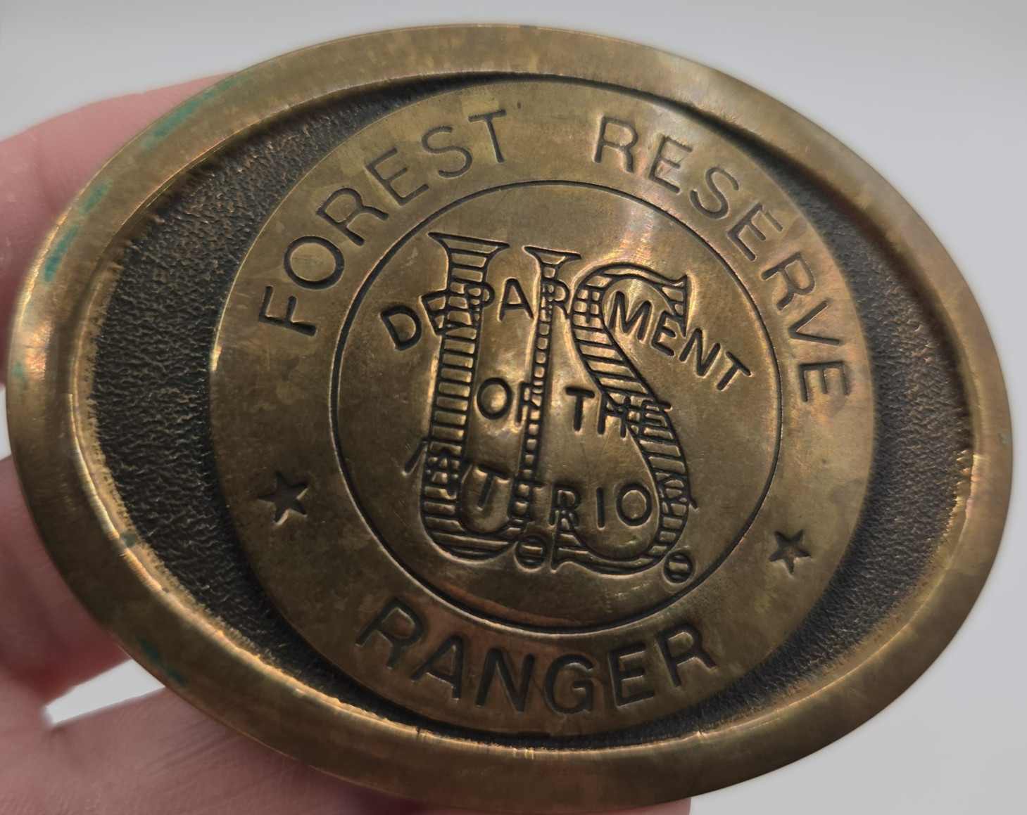 Vtg Forest Reserve Ranger Belt Buckle 75th Anniversary Western Heritage Limited