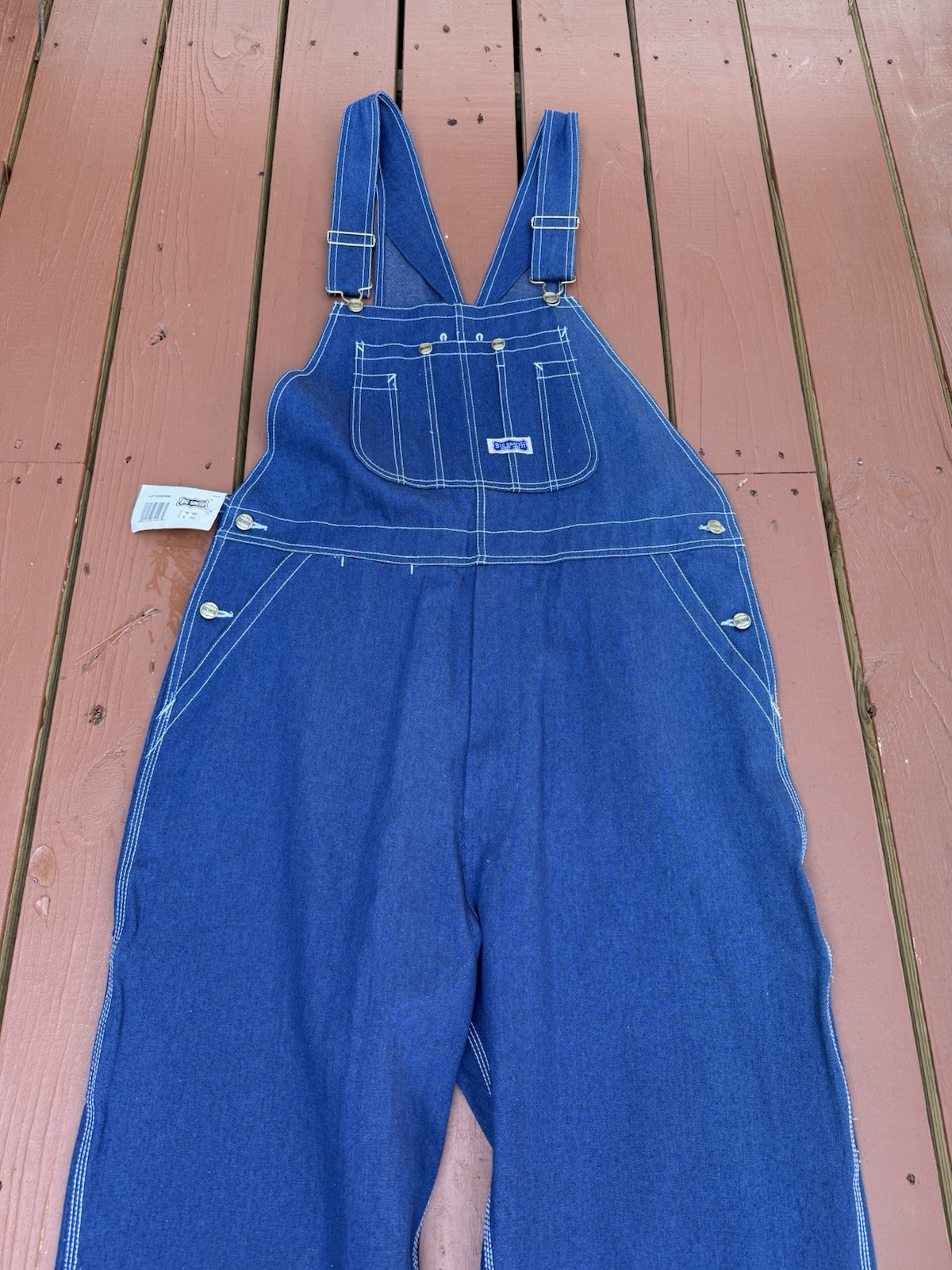 Vintage Big Smith Bib Overalls Mens 40×36 Made In USA NWT NOS