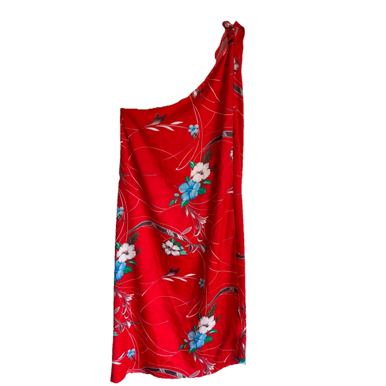 Hilo Hattie Cover Up Sarong Halter Wrap Dress Vintage Hawaiian Beach Floral