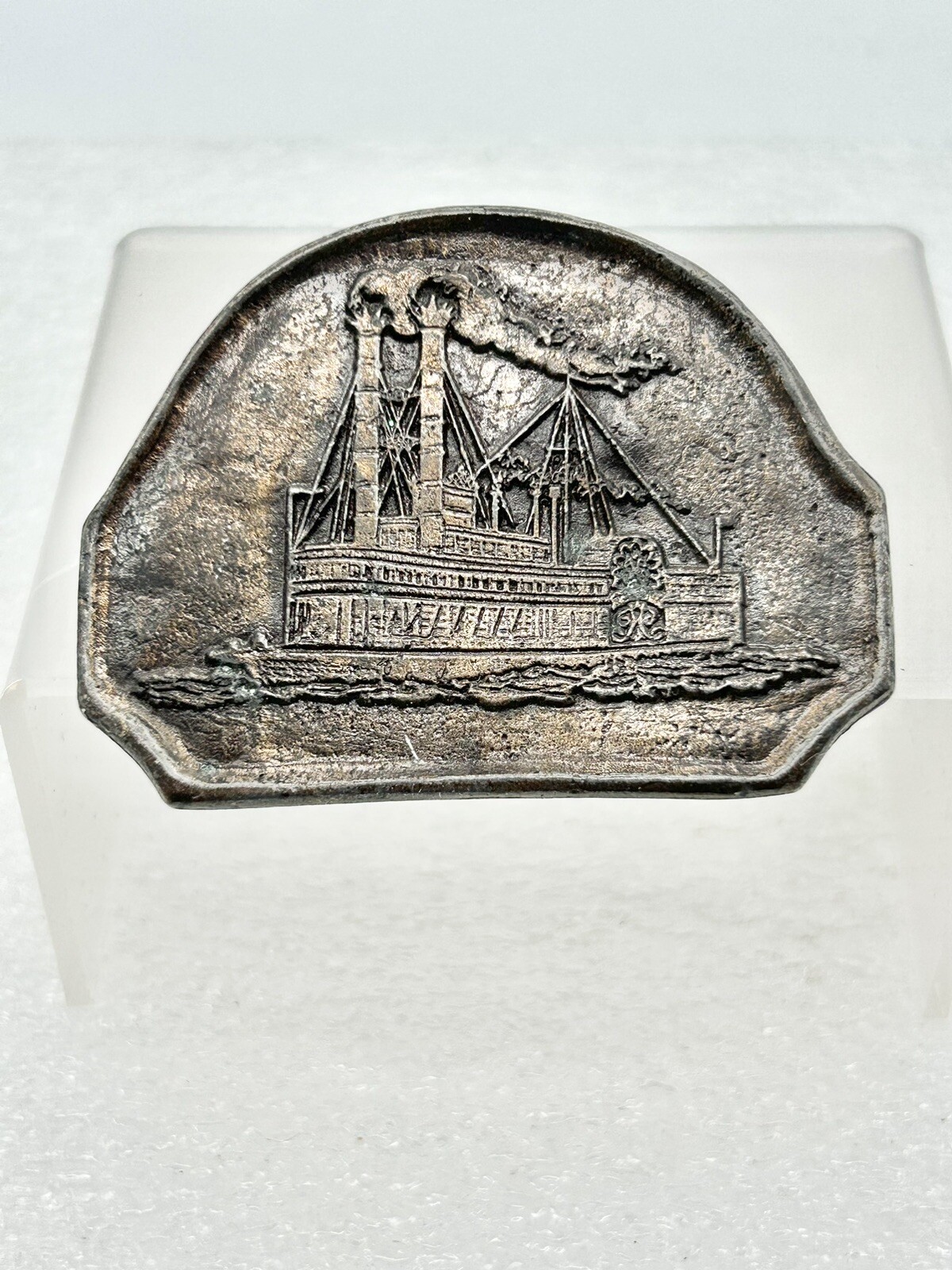 Vintage Steamboat Belt Buckle Riverboat Nautical Maritime Americana USA