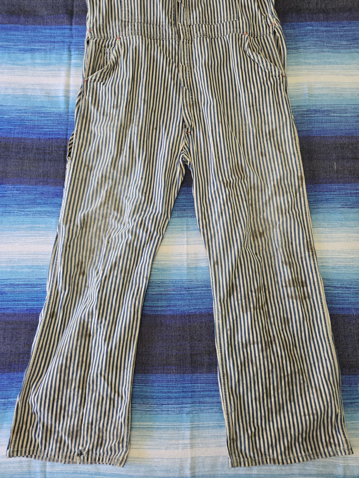 VTG RARE 1950s Penneys Pay Day VestBak Express Stripe Sanforized Overalls, 44×29