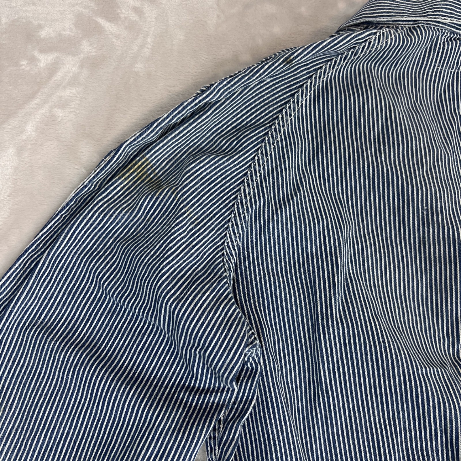Vintage Lee Union Alls Sanforized Size 38 Hickory Stripe Talon Zip Coveralls
