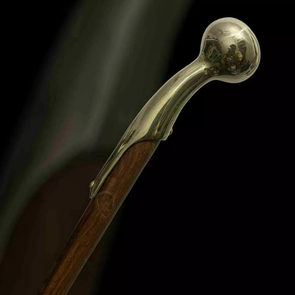 NEW SOLID ANTIQUE BRASS HANDLE WOODEN WALKING STICK CANE VINTAGE DESIGNER
