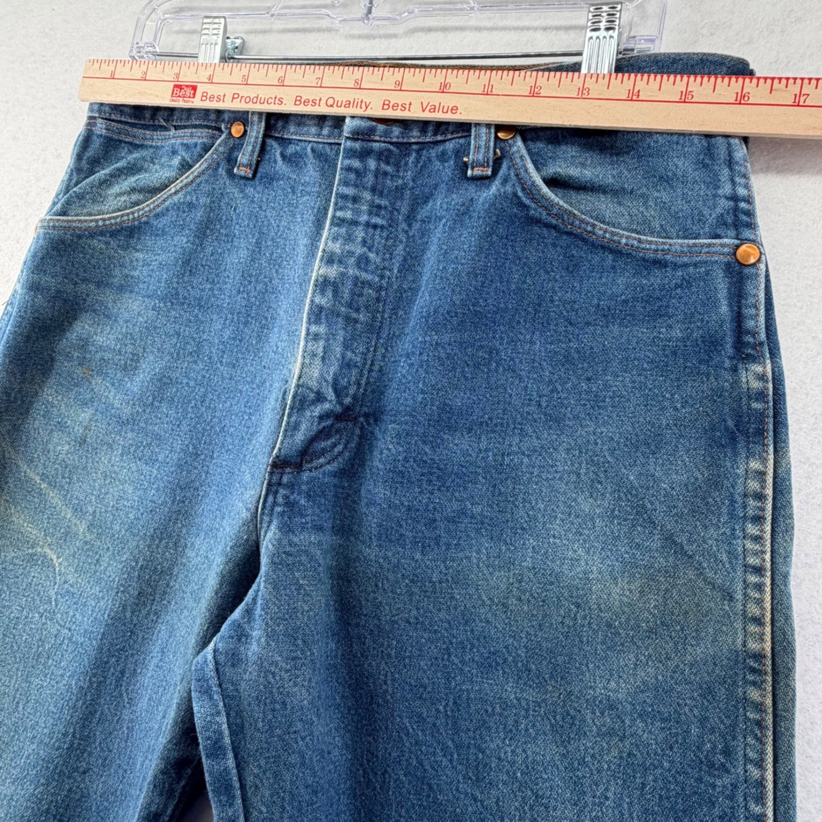 Wrangler Straight Leg Jeans Mens 32×27.5 Blue Medium Wash USA Vintage Set of 2